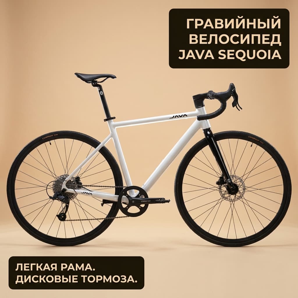 Шоссейный велосипед JAVA Sequoia с дисковыми тормозами и 7 скоростями Java Sequoia