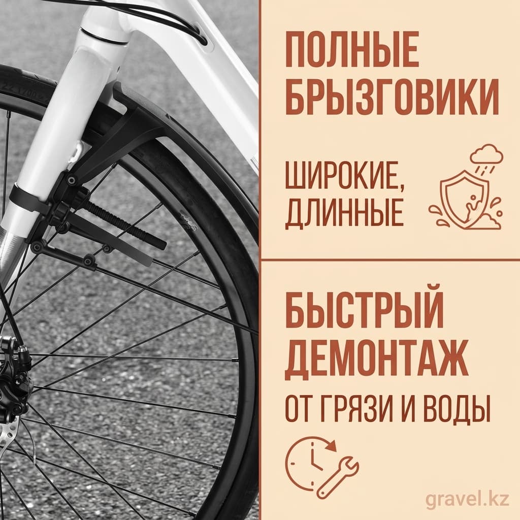 Велосипедные брызговики быстросъемные — фото 2