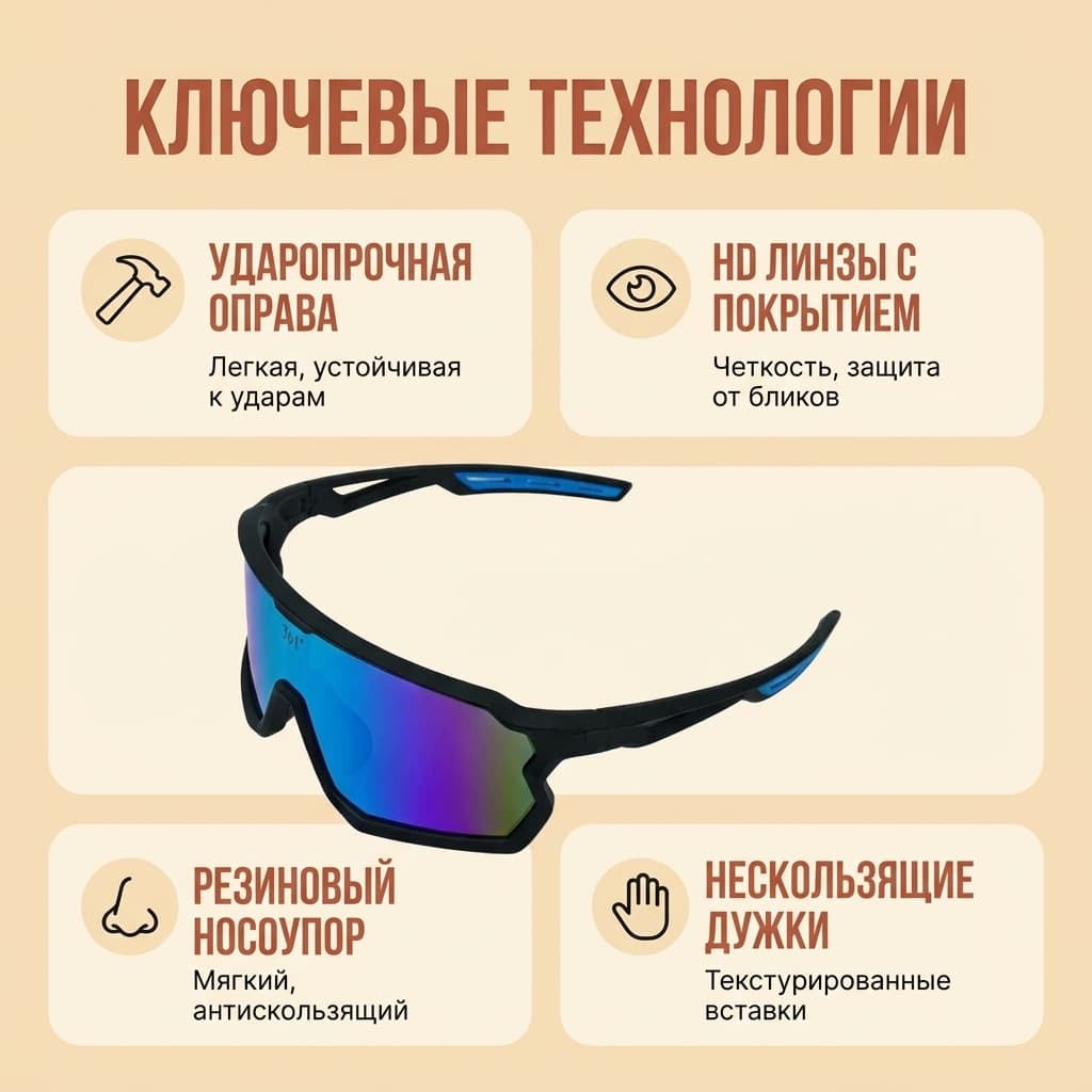 Профессиональные легкие спортивные очки 361 Glasses, фотохромные, с HD-линзами и УФ-защитой, для велоспорта и активного отдыха 361 Glasses — фото 2