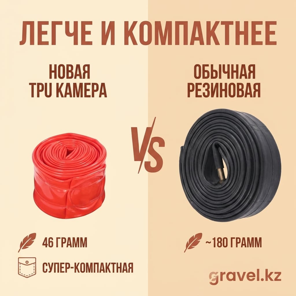 TPU камера MOTSUV 013 для гравийных и шоссейных велосипедов 700x35-50C / 29x1.5-1.95 Presta 45/65мм MOTSUV 013 — фото 2