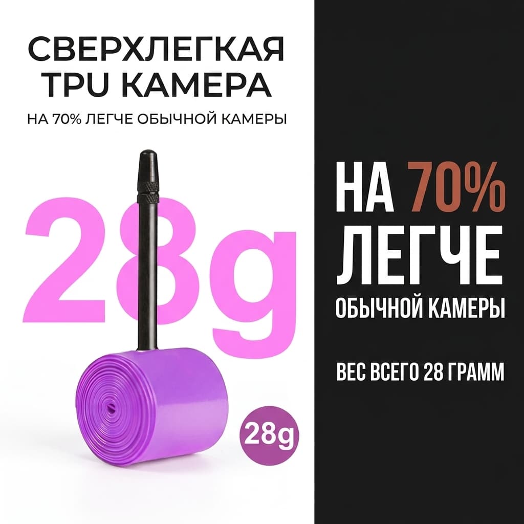 Сверхлегкая Шоссейная TPU Внутренняя Камера CYDY 28г CYDY 700x23-32C — фото 2