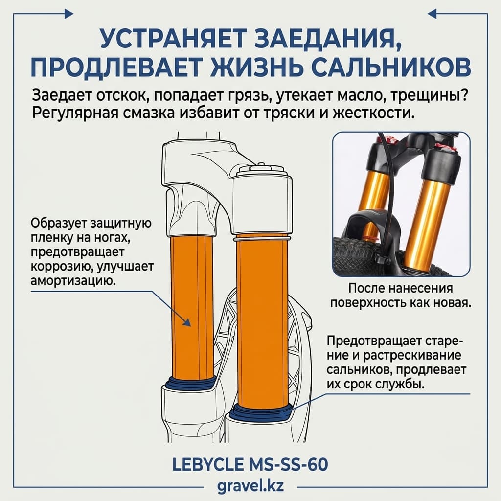 Силиконовое масло для ухода за амортизационной вилкой LeBycle MS-SS-60, 60 мл LEBYCLE MS-SS-60 — фото 3