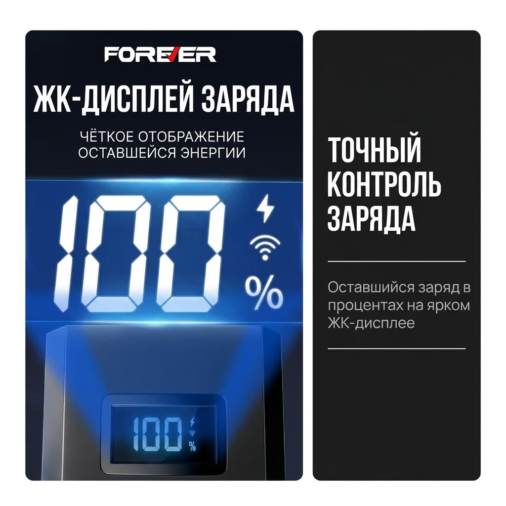Умный антибликовый велофонарь FOREVER HL-2502 с 1200 люменами и цифровым дисплеем FOREVER HL-2502 — фото 3