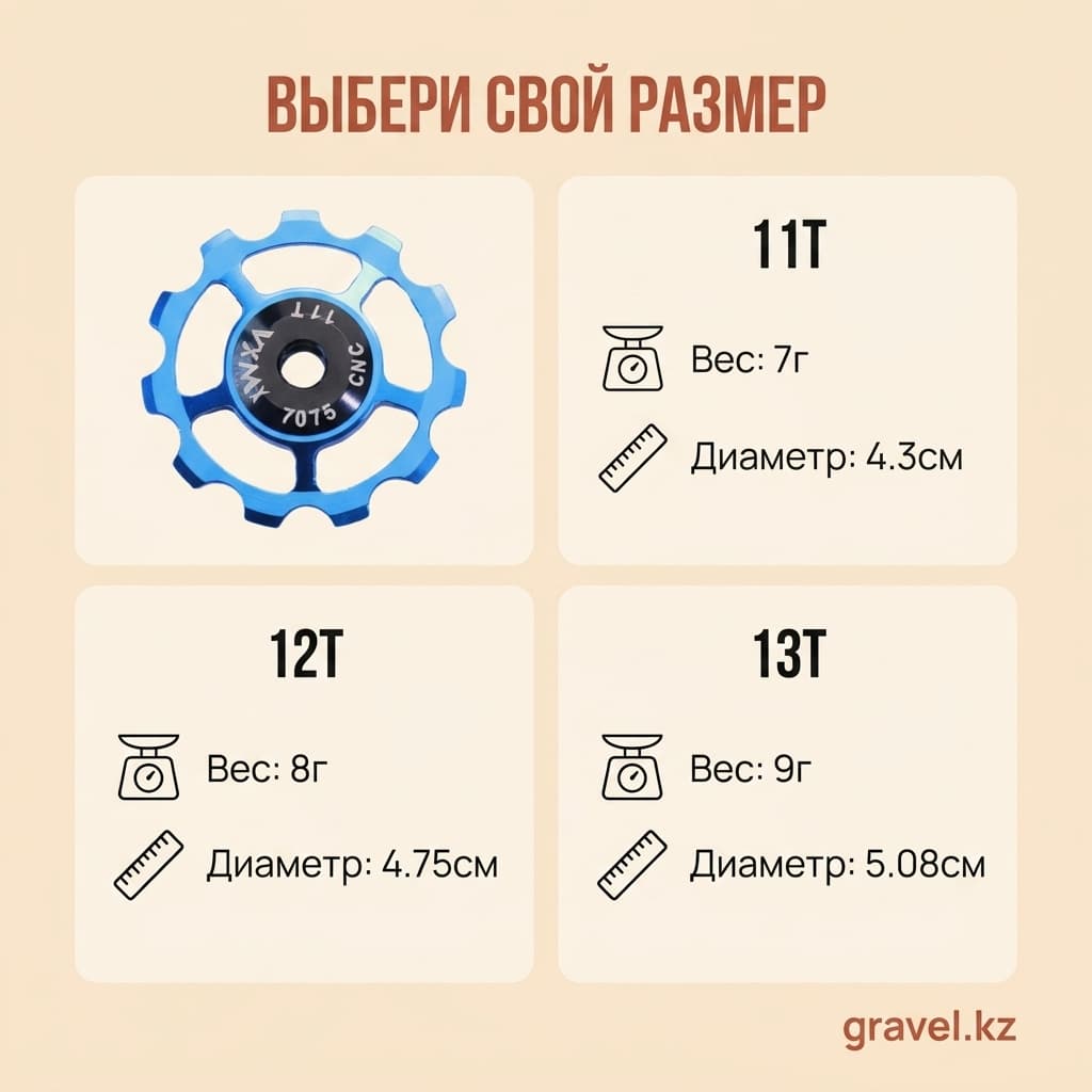 Велосипедный направляющий ролик VXM из алюминия 7075 с ЧПУ и керамическим подшипником VXM — фото 3