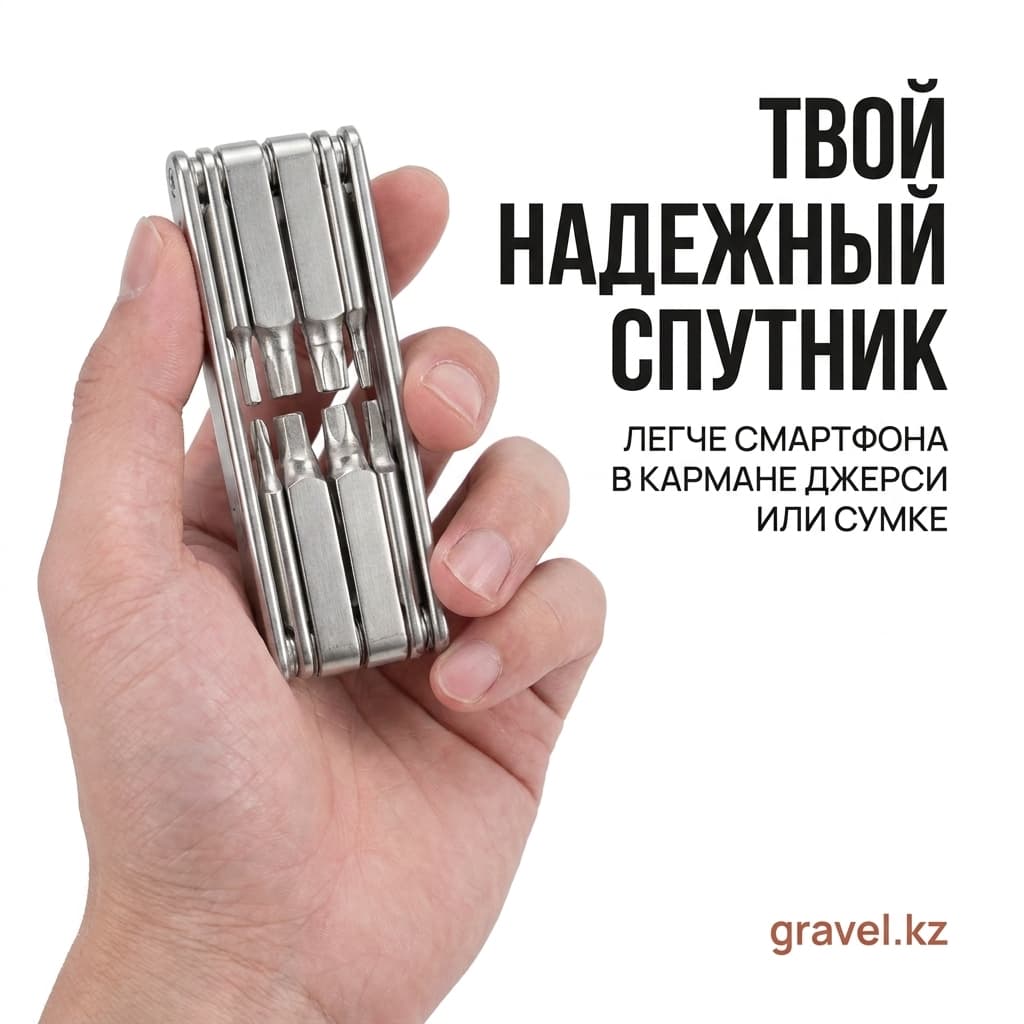 Велосипедный мультитул 11 в 1 из нержавеющей стали — фото 4