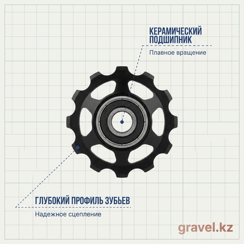 Велосипедный направляющий ролик VXM из алюминия 7075 с ЧПУ и керамическим подшипником VXM — фото 4