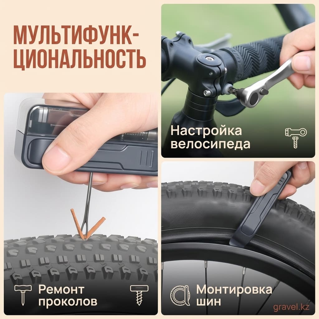 Набор инструментов для велосипеда с трещоткой — фото 4