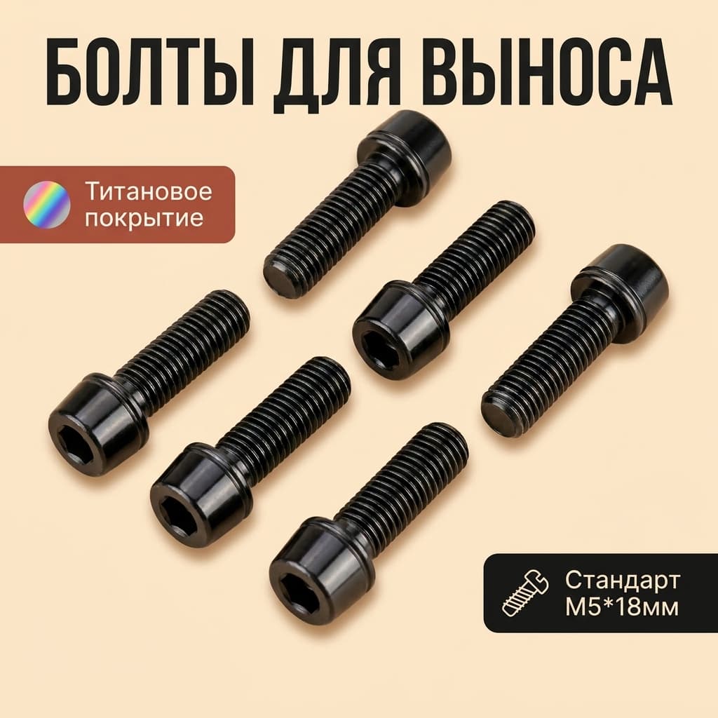 Болты для выноса велосипеда West Biking M5*18мм