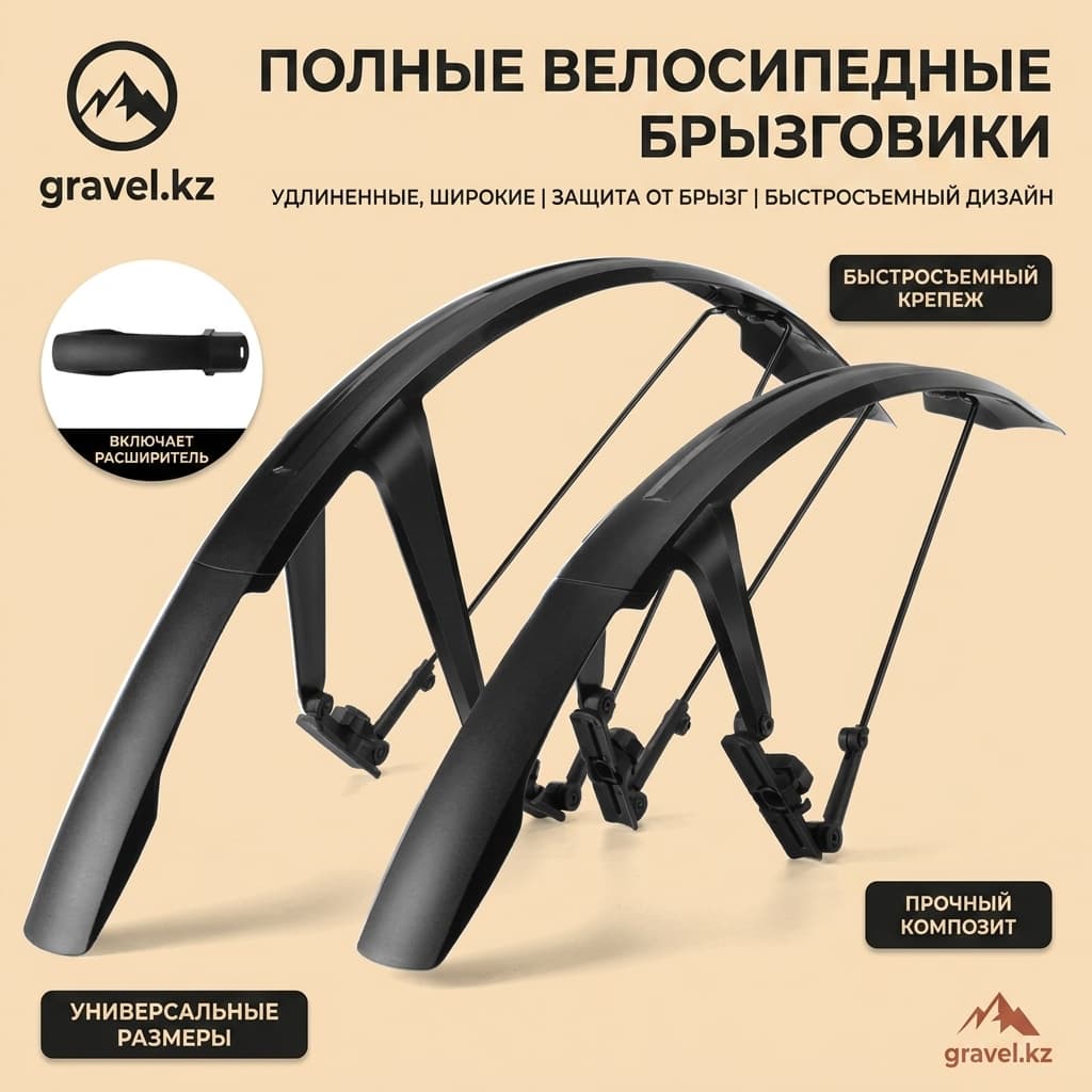 Велосипедные брызговики быстросъемные