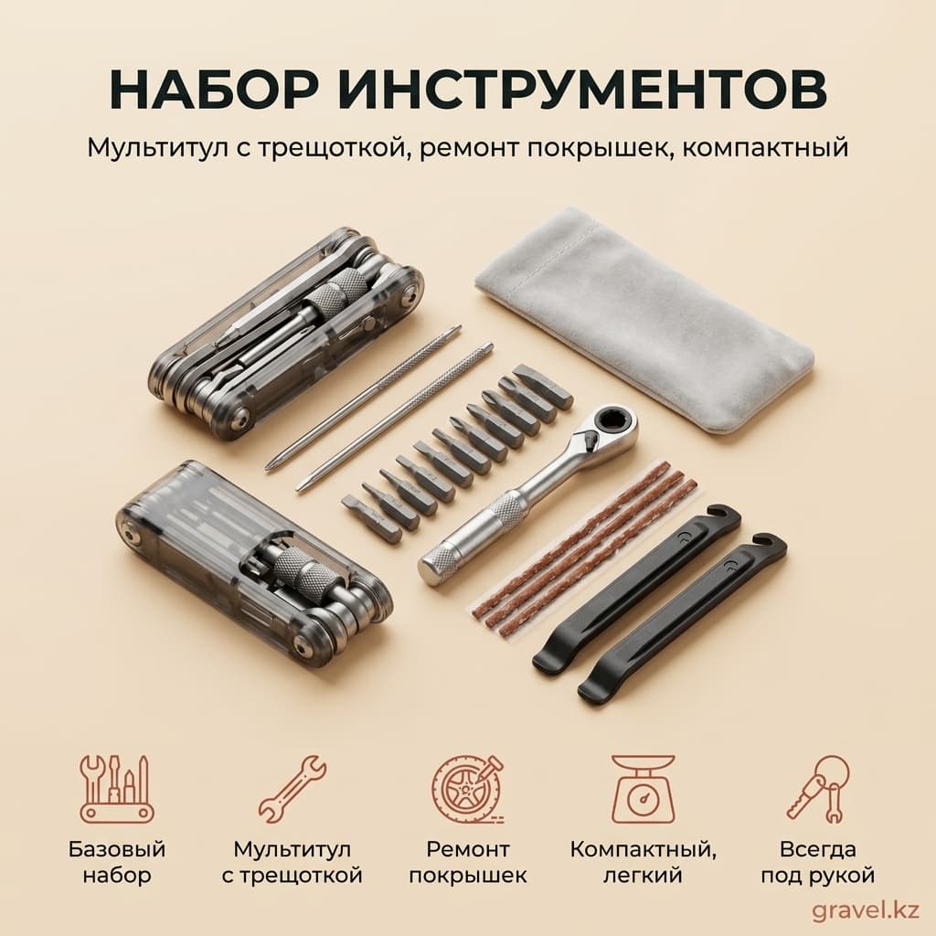Набор инструментов для велосипеда с трещоткой